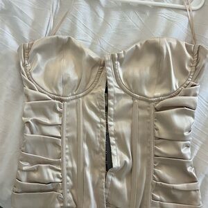 Elegant Satin Bustier Top